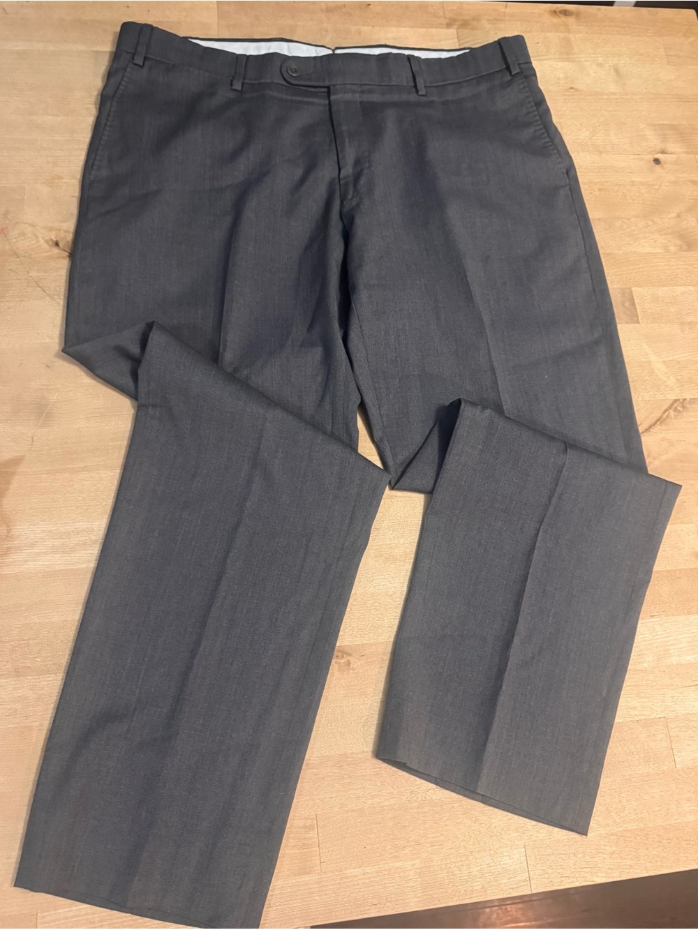 6 East x Loro Piana Men's Dress wool Pants in Charcoal gray